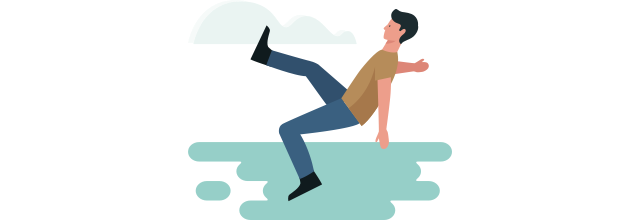 Ilustracja przedstawiająca nieszczęśliwy wypadek poprzedzający zgłoszenie roszczenia w ramach NNW dla dorosłych