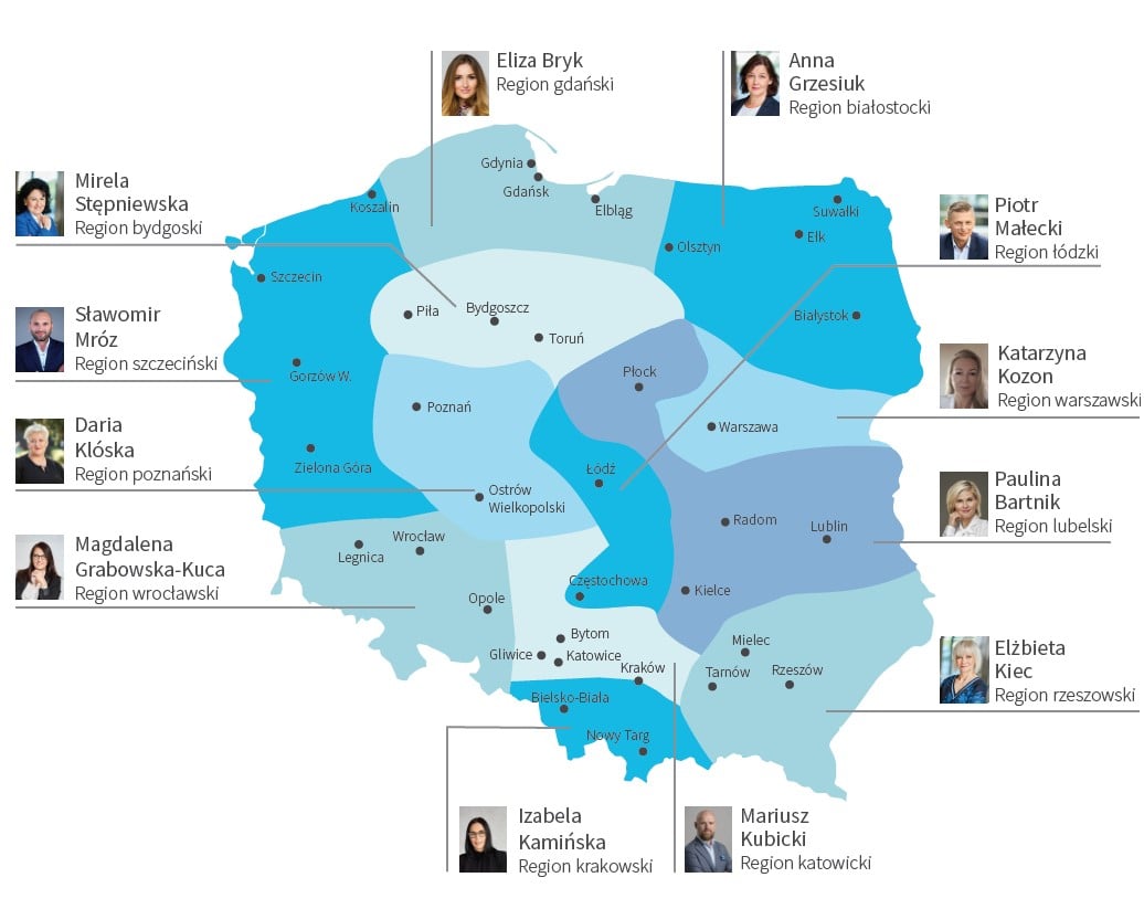 Mapa Biur Regionalnych Allianz