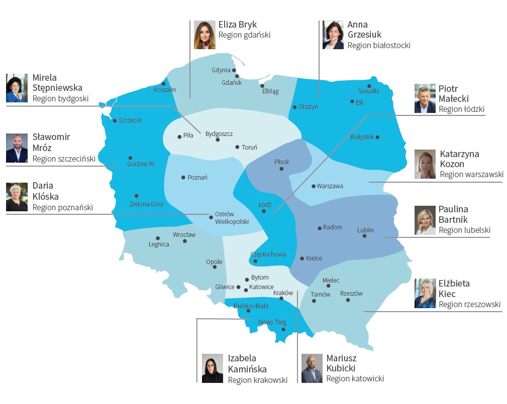 Mapa Biur Regionalnych Allianz