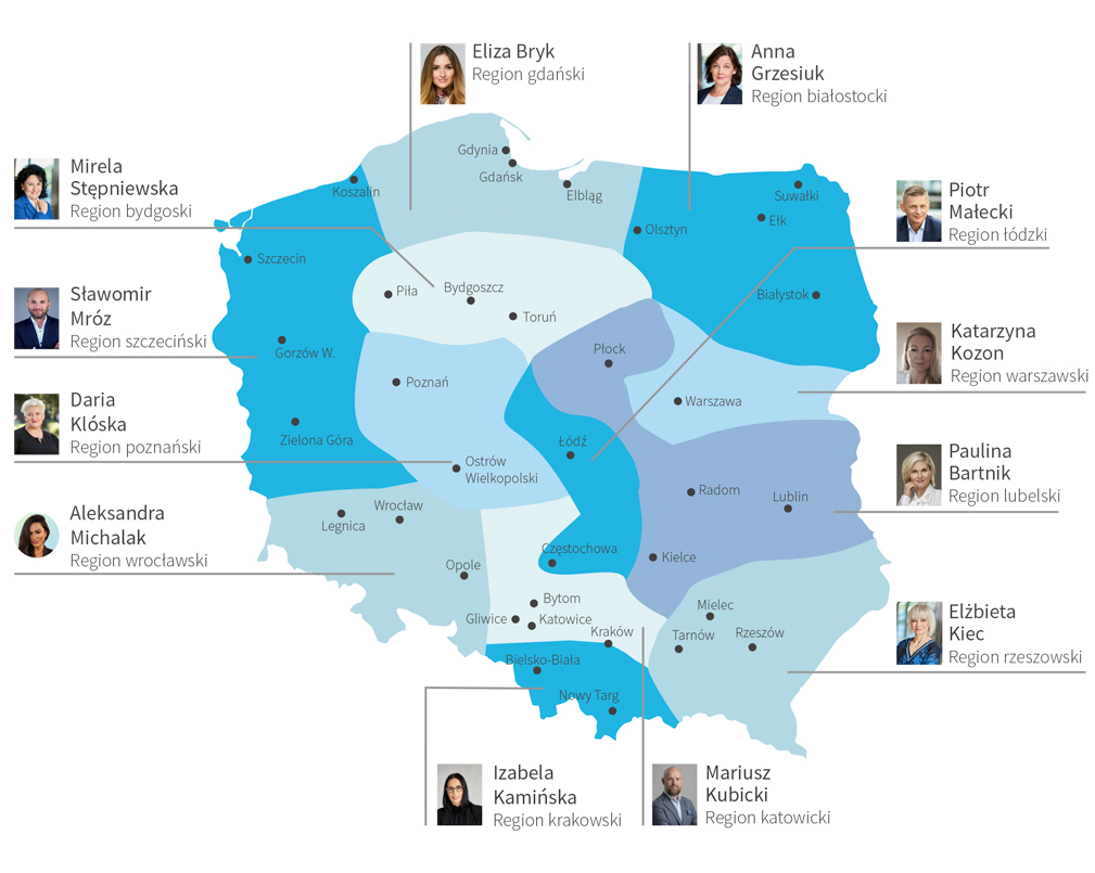 Mapa Biur Regionalnych Allianz