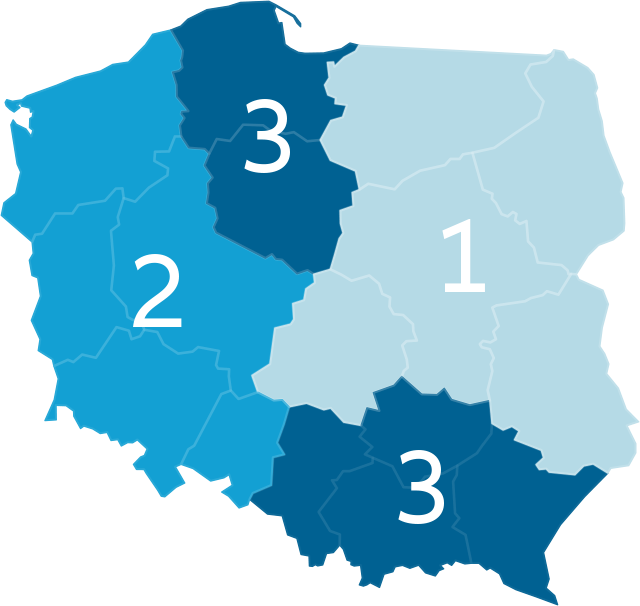 Mapa regionów - ubezpieczenia korporacyjne Allianz